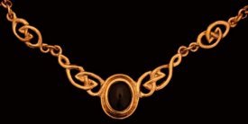 Halskette Keltische Knoten mit Onyx