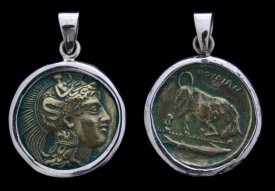 Anhänger Münze Athena
