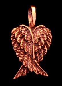 Schmuckanhänger Engelsflügel Bronze