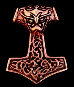 Bronzeamulett Viking Hammer Massiv