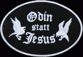 Aufnäher Odins statt Jesus oval