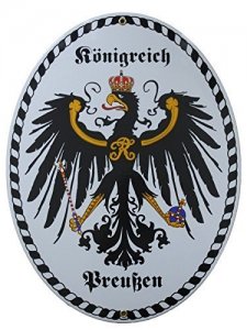Emailleschild "Königreich Preußen" Grenzschild groß