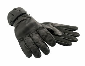 DW Protector Schlagschutzhandschuhe mit Kunststoff-Protektoren (Schwarz)