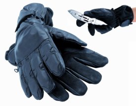 DW Protector Spectra Handschuhe mit Kunststoff-Protectoren (Schnitthemmend, Schwarz)