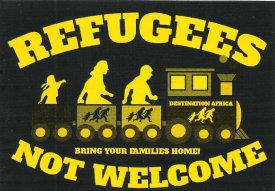 Aufkleber - Refugees not welcome